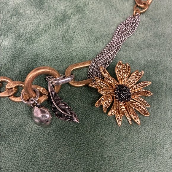 NWOT. Zara Golden Metal Link Belt with Charms. main image 5